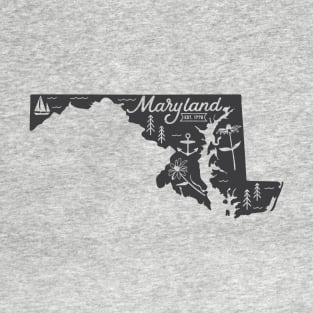 State of Maryland Graphic Tee T-Shirt